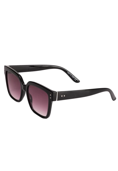 Leslii Sonnenbrille Big Retro Damen Sunglasses Designerbrille in Schwarz Auslauf
