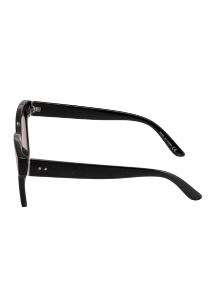 Leslii Sonnenbrille Big Retro Damen Sunglasses Designerbrille in Schwarz Auslauf