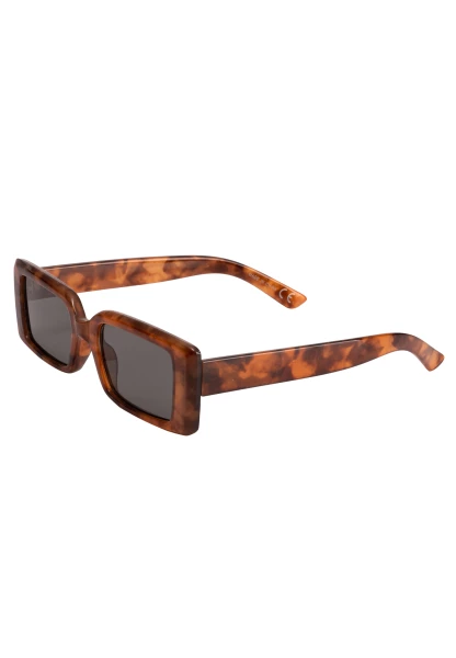 Leslii Sonnenbrille 90ies eckige Brille Damen Sunglasses Designerbrille in Braun Schlussverkauf