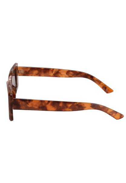 Leslii Sonnenbrille 90ies eckige Brille Damen Sunglasses Designerbrille in Braun Schlussverkauf