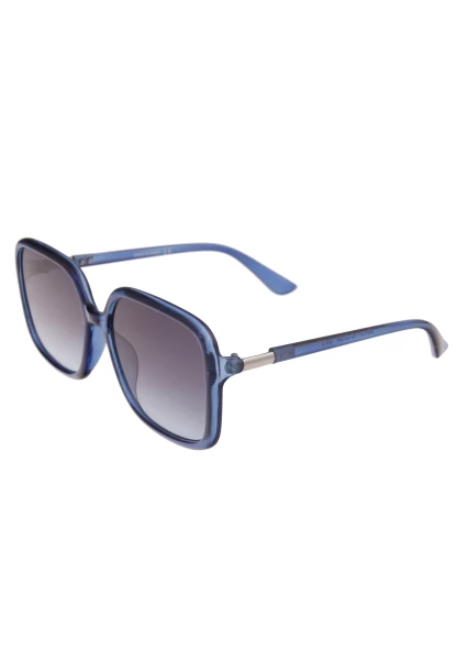 Leslii Sonnenbrille Damen Square eckig blaue Designerbrille Sunglasses Kunststoff Metall Blau Blitzverkäufe