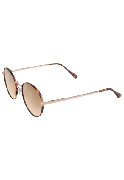 Leslii Sonnenbrille Damen braune Boho-Brille Muster Designerbrille Sunglasses Metall Gold Braun Fabrikpreis