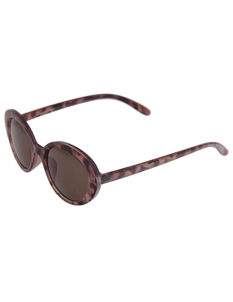Leslii Sonnenbrille Retro Horn-Look Damen Sunglasses Designerbrille in Braun Lagerräumung