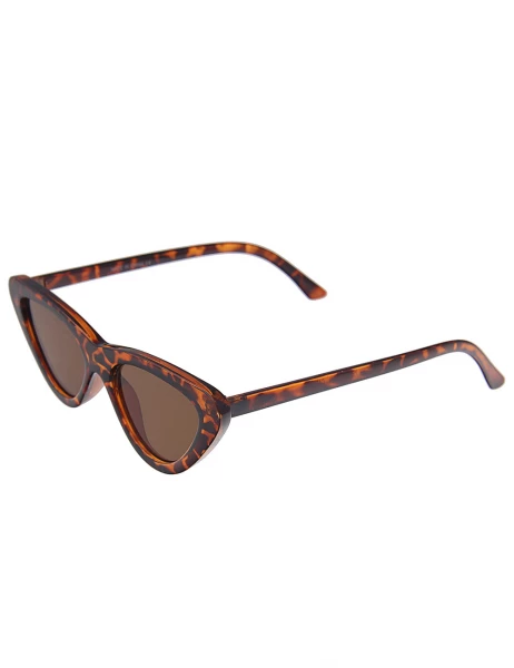 Leslii Sonnenbrille Butterfly Horn-Look Retro Damen Sunglasses Designerbrille in Braun Top Angebot