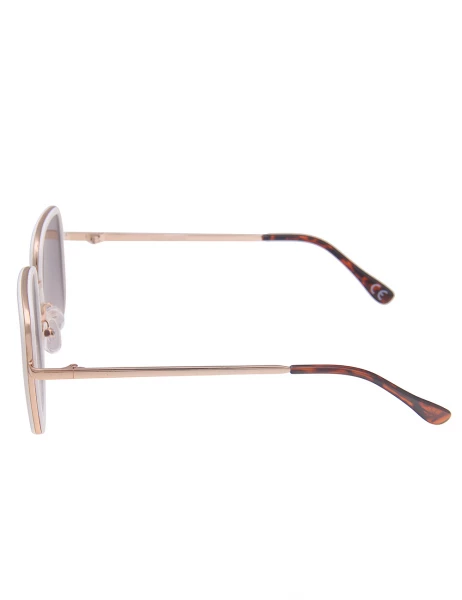 Leslii Sonnenbrille Square Look Eckig Damen Sunglasses Designerbrille in Weiß Gold Neueste Mode