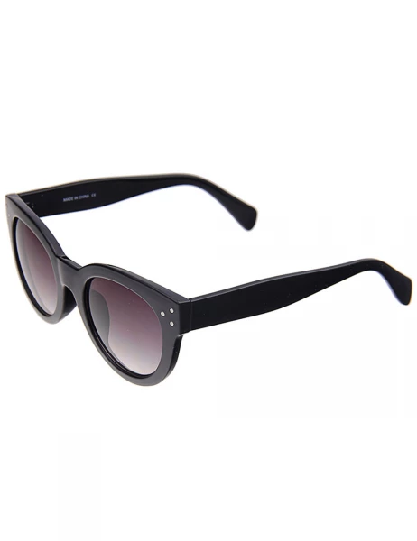 Leslii Sonnenbrille Damen Modern Classic-Look schwarze Designerbrille Sunglasses Schwarz Online Outlet