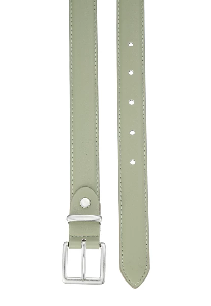 Leslii schmaler Gürtel Leder/PU | Grün Blitzangebot