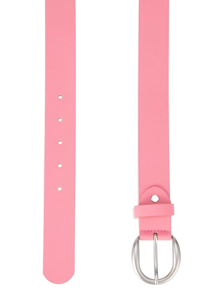 Leslii Damen-Gürtel Basic Uni einfarbig rosa Gürtel Breite 3,5cm Dornschließe Silber Pink Sonderangebot der Fabrik