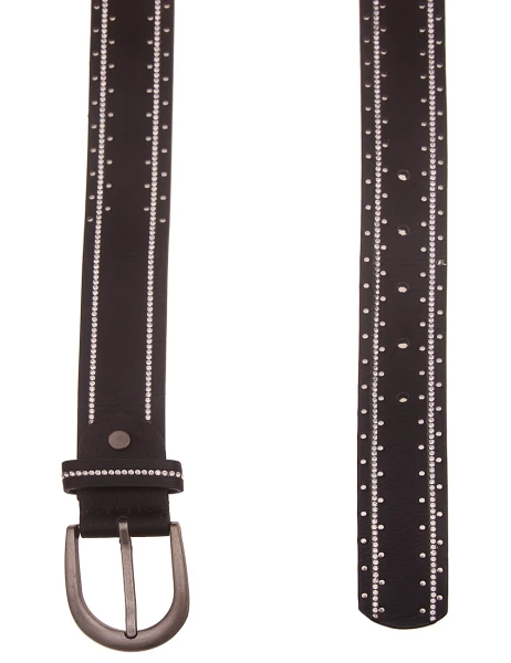 Leslii Damen-Gürtel Strass-Gürtel schwarzer Gürtel Glitzer-Gürtel Breite 3,5cm schwarz Nur noch ein Tag übrig