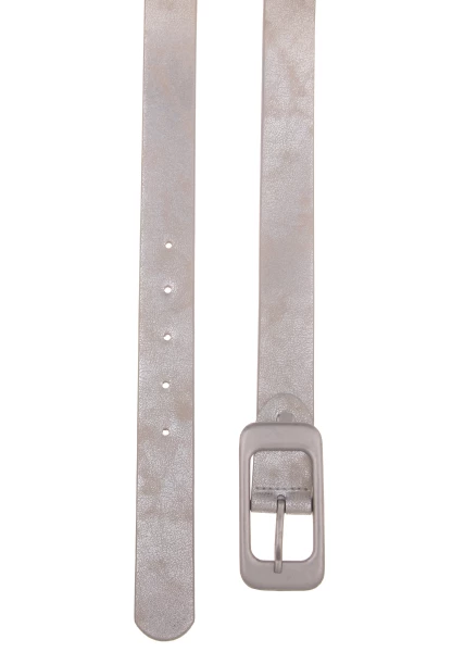 Leslii Damen-Gürtel Basic Statement-Schließe silberfarbener Gürtel Uni Breite 3cm Silber Metallic Riesige Rabatte