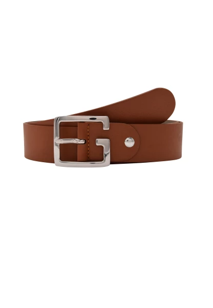 Leslii Premium Gürtel echter Leder-Gürtel brauner Gürtel Breite 4cm Kalbs-Nappaleder Narbung Cognac Im Verkauf
