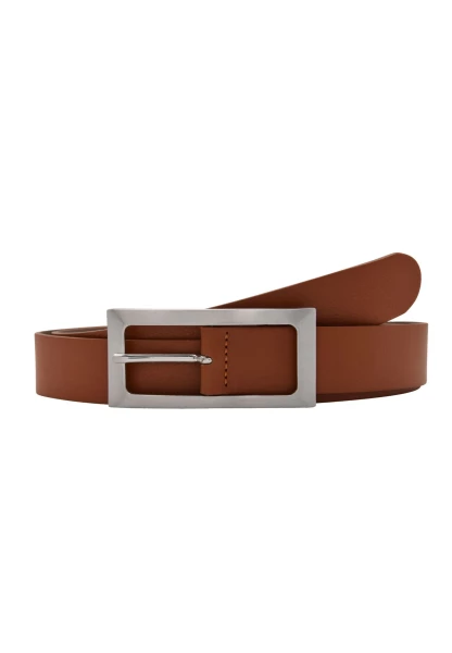 Leslii Premium Gürtel echter Leder-Gürtel brauner Gürtel Breite 3cm Kalbs-Nappaleder Narbung Cognac Günstig kaufen