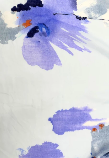 Leslii Schal Blumen Muster in Blau Schwarz Online Outlet