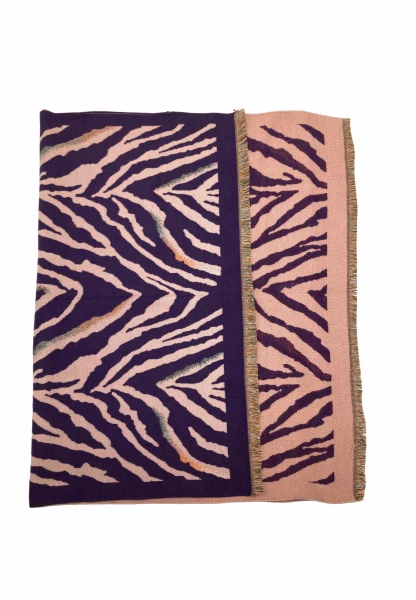 Leslii Schal mit Zebra-Muster Lila Tägliche Deals