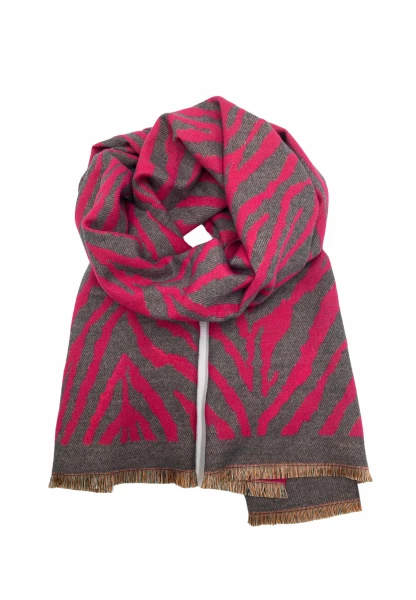 Leslii Schal mit Zebra-Muster Pink Sonderangebote