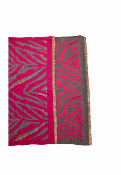 Leslii Schal mit Zebra-Muster Pink Sonderangebote