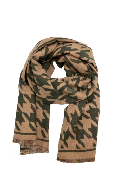 Leslii Schal mit Pepita-Muster Oliv Beige Wochenangebot