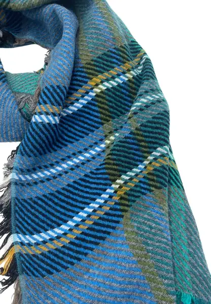 Leslii karierter Schal Blau JETZT KAUFEN