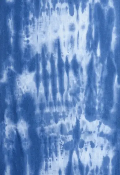 Leslii Schal Fransen Batik Blau Letzter Tag