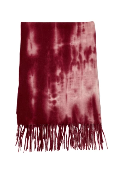 Leslii Schal Fransen Batik Dunkelrot Rosa Zeitbegrenzte Promotion