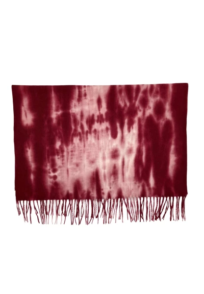 Leslii Schal Fransen Batik Dunkelrot Rosa Zeitbegrenzte Promotion