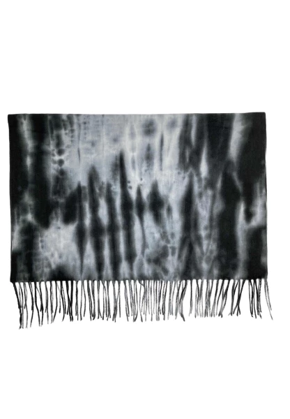 Leslii Schal Fransen Batik Schwarz Grau Bis zu 50% Rabatt