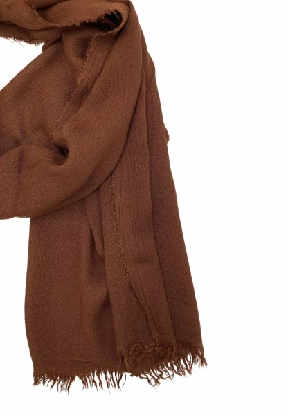Leslii Schal Uni Viskose Bambus Cognac Braun Bis zu 65% Rabatt
