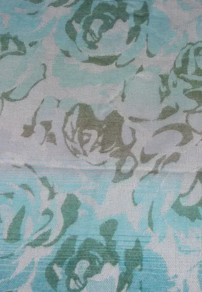 -50% SALE Leslii Schal Blumen-Muster Rosen gemusterter Fransen-Schal Muster-Schal in Grün Mint Großer Ausverkauf