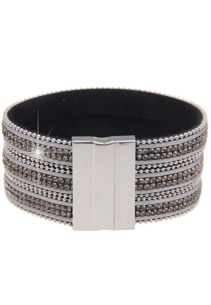 Leslii Last Chance Armband Statement Strass - 13/grau Fabrikladen