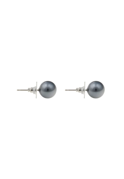 Leslii Damen-Ohrringe Classic Perlen-Ohrringe graue Perlen-Stecker 12mm Ohrstecker in Grau Vatertagsangebot