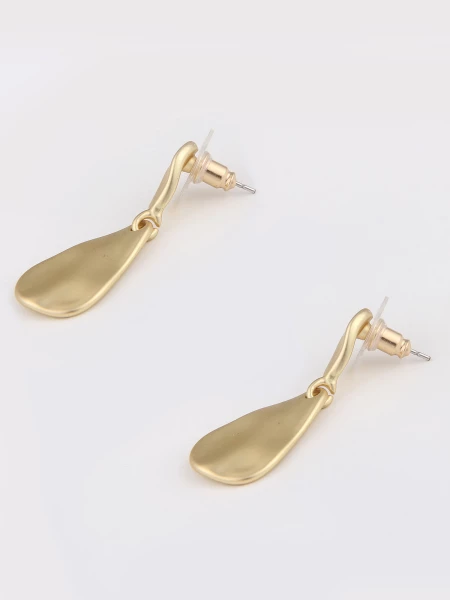 Leslii Ohrstecker doppelter Tropfen Ohrringe Gold Matt Fabrik Onlineshop