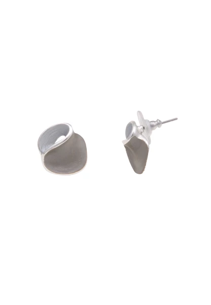 Leslii Damen-Ohrringe Lea graue Ohrstecker silberne Modeschmuck-Ohrringe Ohrschmuck Grau Osterangebot