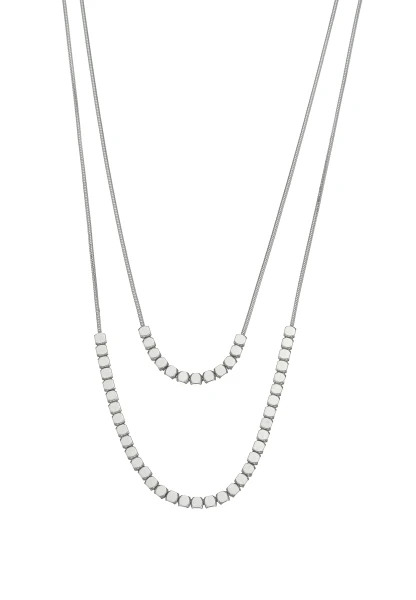 Leslii Kurze Kette Layering Würfel Silber Nur für heute