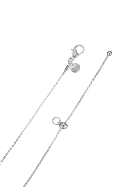 Leslii Lange Kette Oval Glasstein Silber Discount Store für neue Produkte