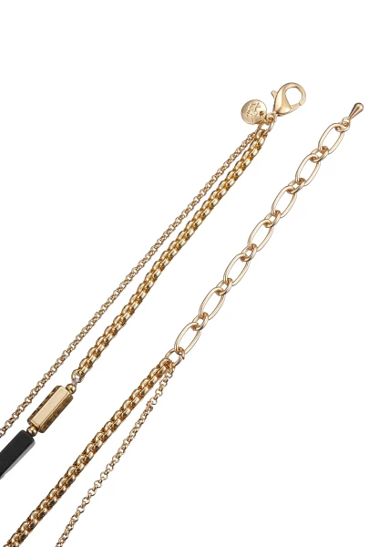 Leslii Kurze Halskette Layering Steine Gold Schlussverkauf