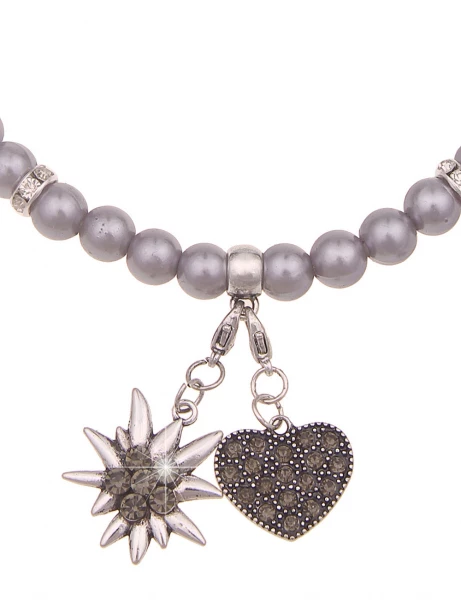 -50% SALE Leslii Damen-Kette Heidi Edelweiß Herz-Kette Dirndl Oktoberfest kurze Kette Modeschmuck Gr Bis zu 50% Rabatt