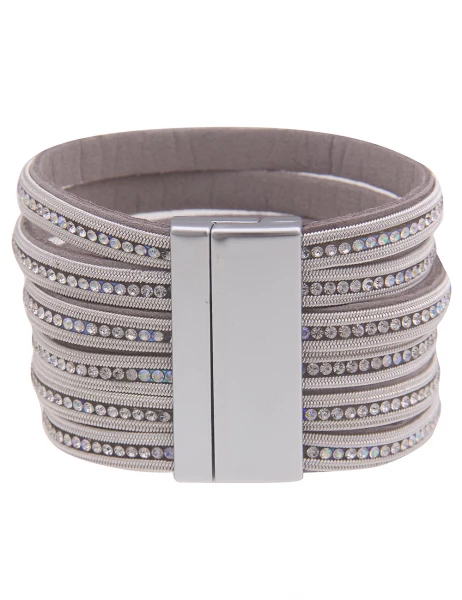 Leslii -50% SALE Armband XXL Glitzer in Silber Weiß Angebote