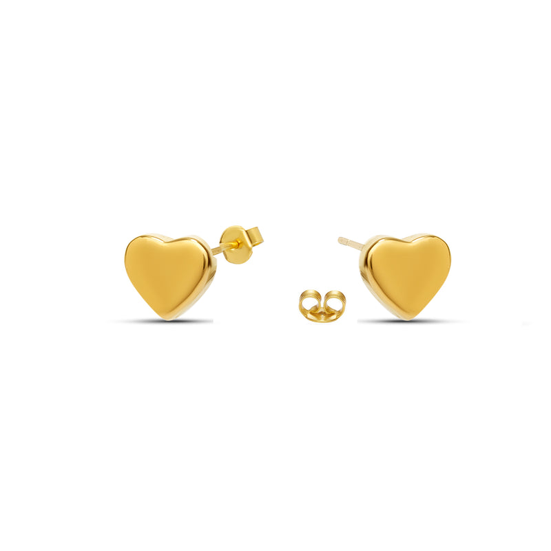 Mosuo Jewellery Herz Gold Ohrringe - Vermeil 50% Rabatt mit kostenlosem Versand