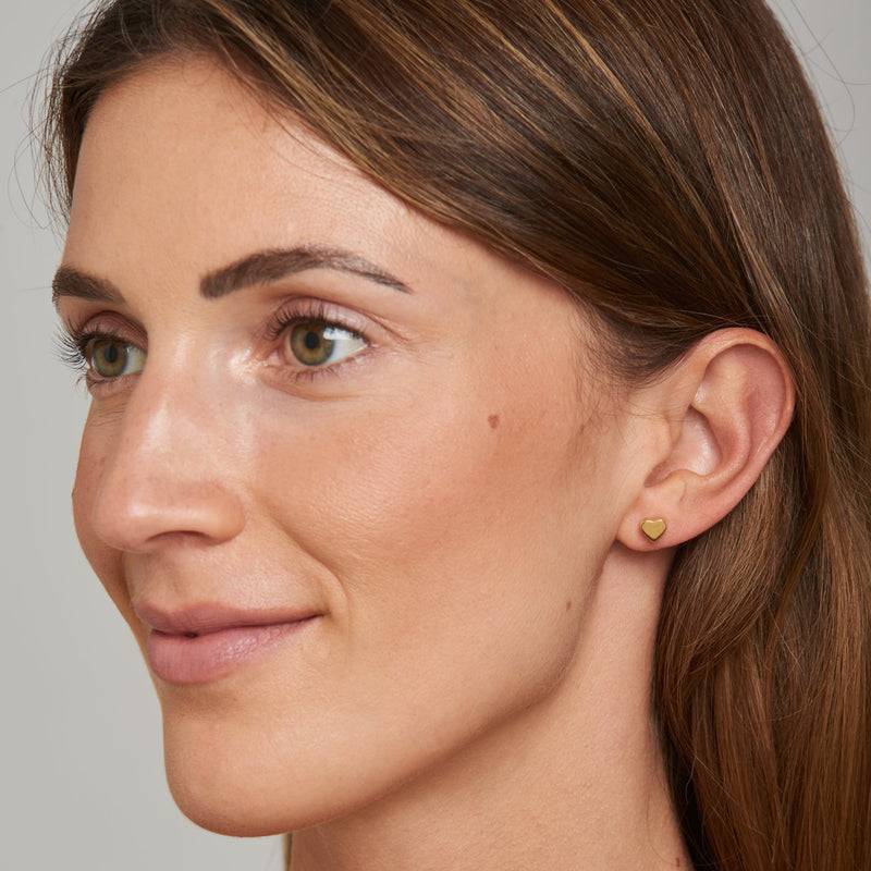 Mosuo Jewellery Herz Gold Ohrringe - Vermeil 50% Rabatt mit kostenlosem Versand