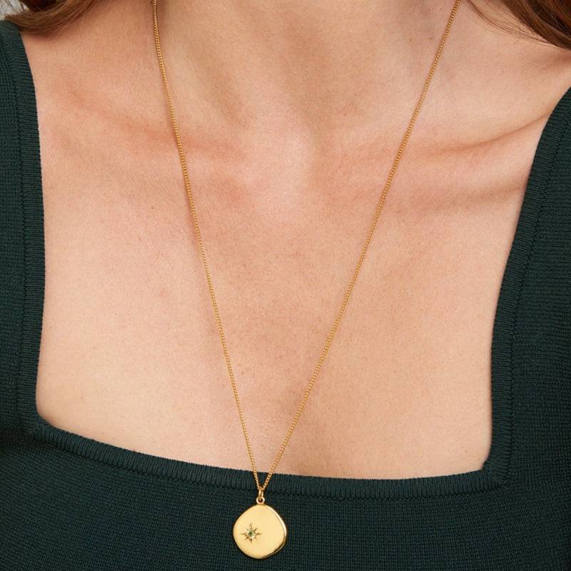 Mosuo Jewellery Geburtsstein Halskette August- Vermeil & Peridot Exklusivangebot