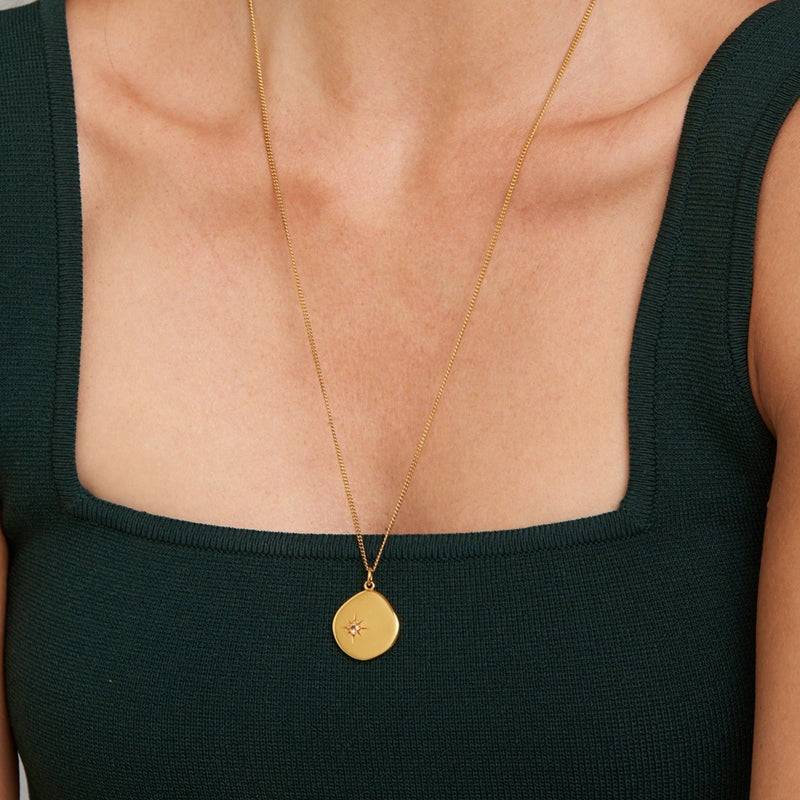Mosuo Jewellery Geburtsstein Halskette November - Vermeil & Citrin Black Friday