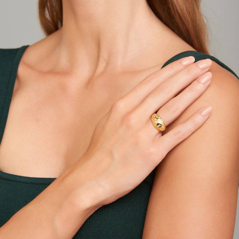 Mosuo Jewellery Sternenhimmel Topas Ring - Vermeil Weihnachtsangebot