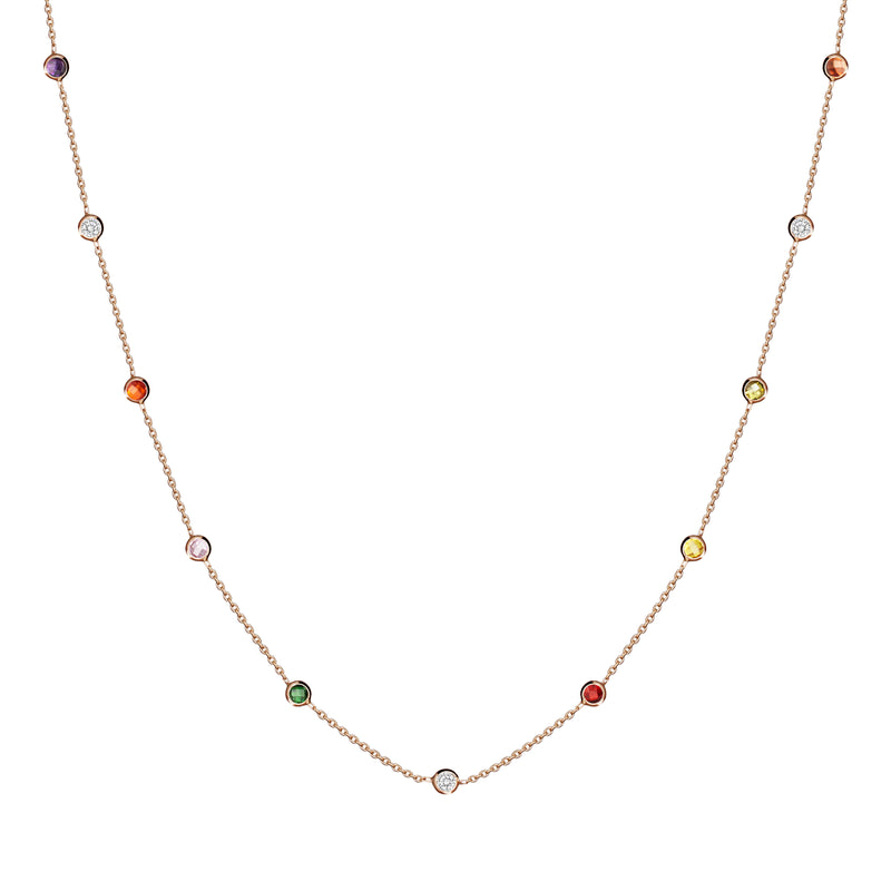 Mosuo Jewellery Regenbogen Halskette mit Steinen Black Friday Preise
