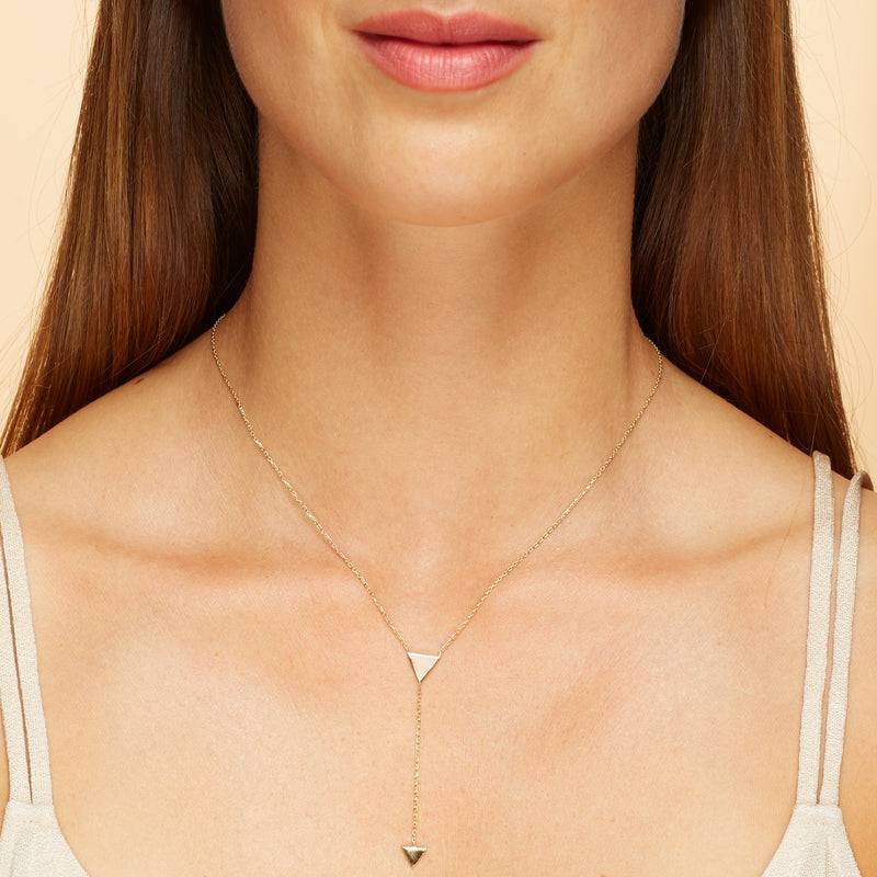 Mosuo Jewellery Pfeil Rosé Y-Halskette zollfrei