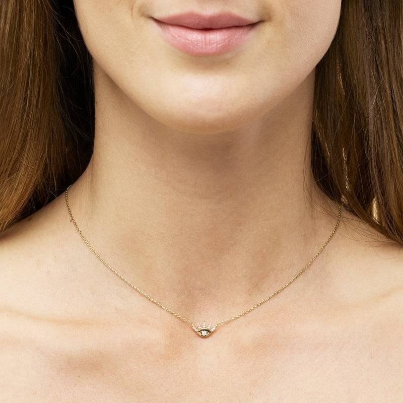Mosuo Jewellery Evil Eye Diamant Halskette 50% Rabatt für begrenzte Zeit
