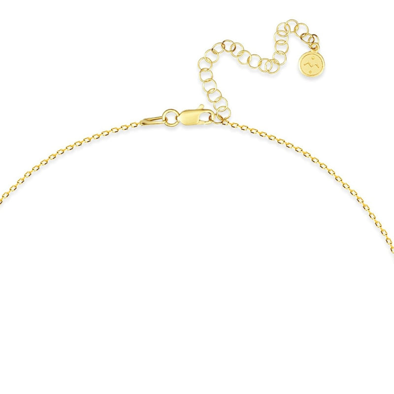 Mosuo Jewellery Diamant Buchstaben Halskette “E” - Vermeil im Angebot