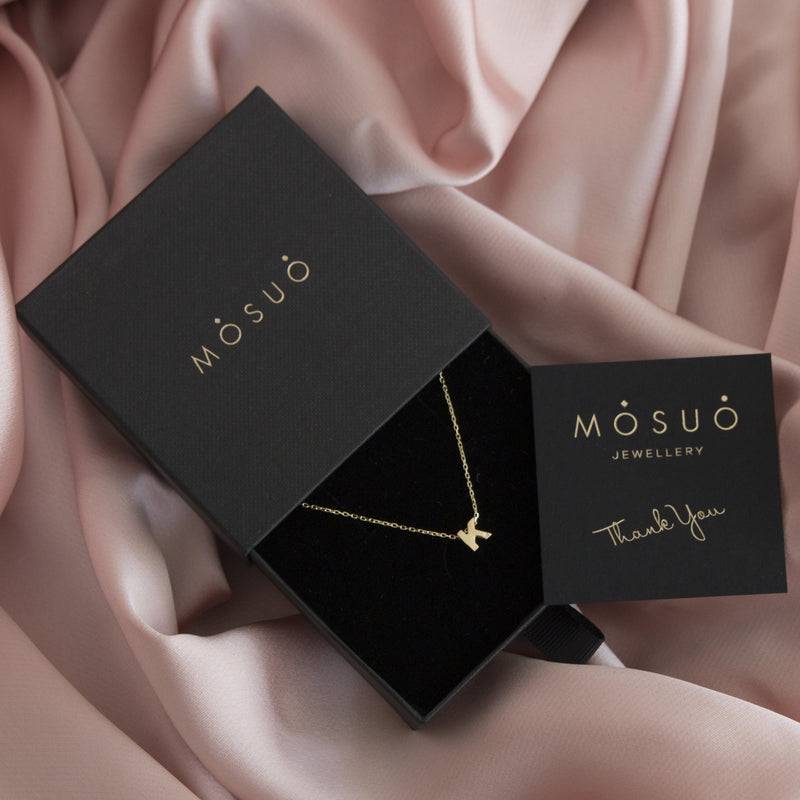 Mosuo Jewellery Diamant Buchstaben Halskette “K” - Vermeil Kostenloser Versand