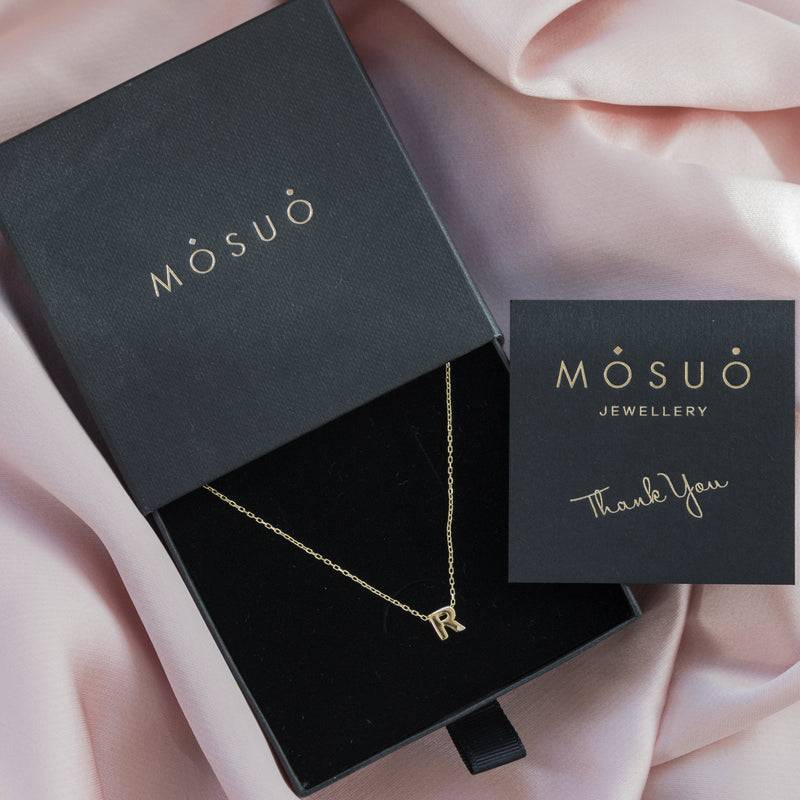 Mosuo Jewellery Diamant Buchstaben Halskette “R” - Vermeil Versandkostenfrei