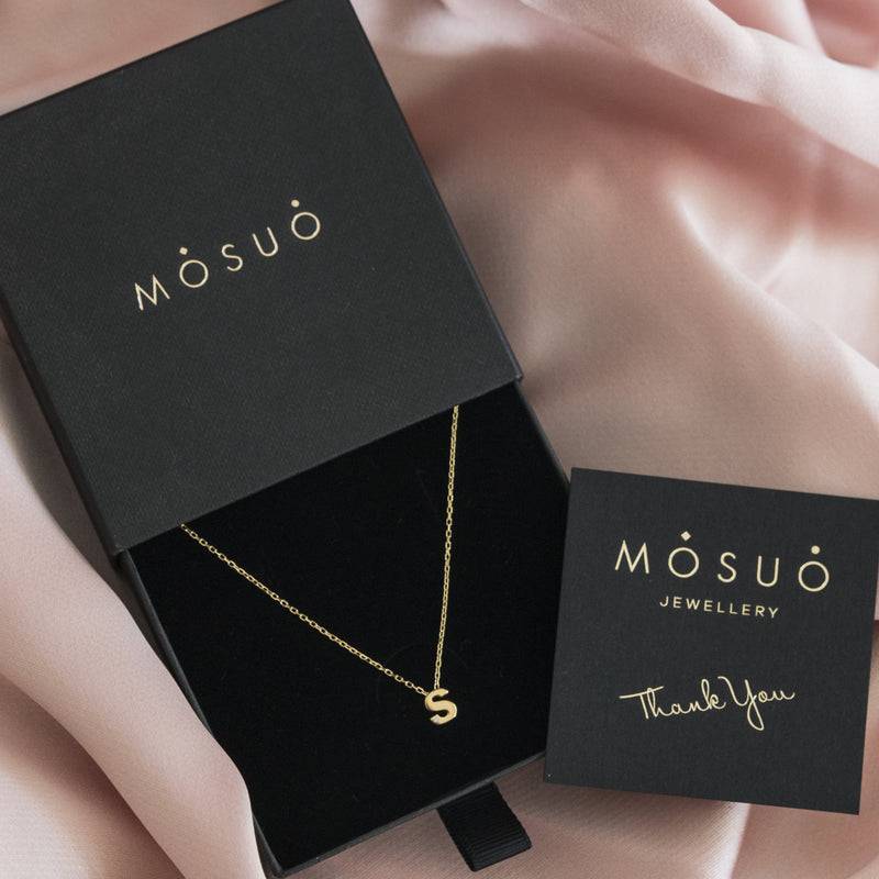 Mosuo Jewellery Diamant Buchstaben Halskette “S”- Vermeil Großer Ausverkauf
