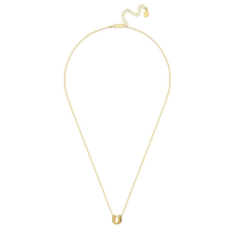 Mosuo Jewellery Diamant Buchstaben Halskette “U”- Vermeil Begrenztes Angebot